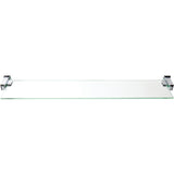 Atlas Homewares Sutton Place Bath Glass Shelf 24 Inches Polished Chrome