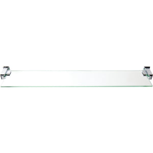Atlas Homewares Sutton Place Bath Glass Shelf 24 Inches Polished Chrome