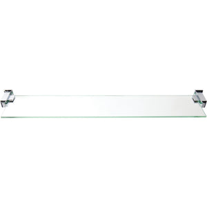Atlas Homewares Sutton Place Bath Glass Shelf 24 Inches Polished Chrome