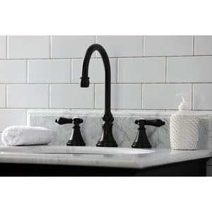 Kingston Brass KS2985BAL Heirloom Widespread Bathroom Faucet with Brass Pop-Up, Oil Rubbed Bronze