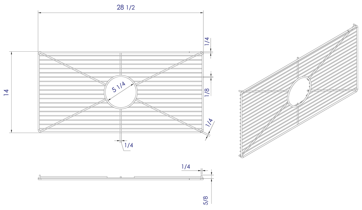Stainless steel kitchen sink grid for AB3318SB