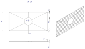 Stainless steel kitchen sink grid for AB3318SB