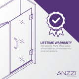 ANZZI SD-AZ051-01BN Lancer 23 in. x 72 in. Semi-Frameless Shower Door with TSUNAMI GUARD in Brushed Nickel