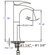 ALFI brand AB1587-PC Tall Polished Chrome Single Lever Bathroom Faucet