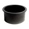 Black Matte Round 18" x 18" Undermount / Drop In Fireclay Prep Sink