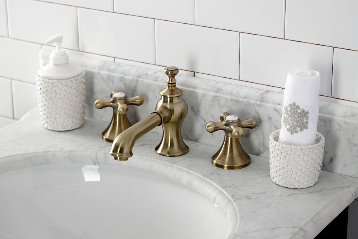 Kingston Brass KC7063AX Vintage 8 in. Widespread Bathroom Faucet, Antique Brass