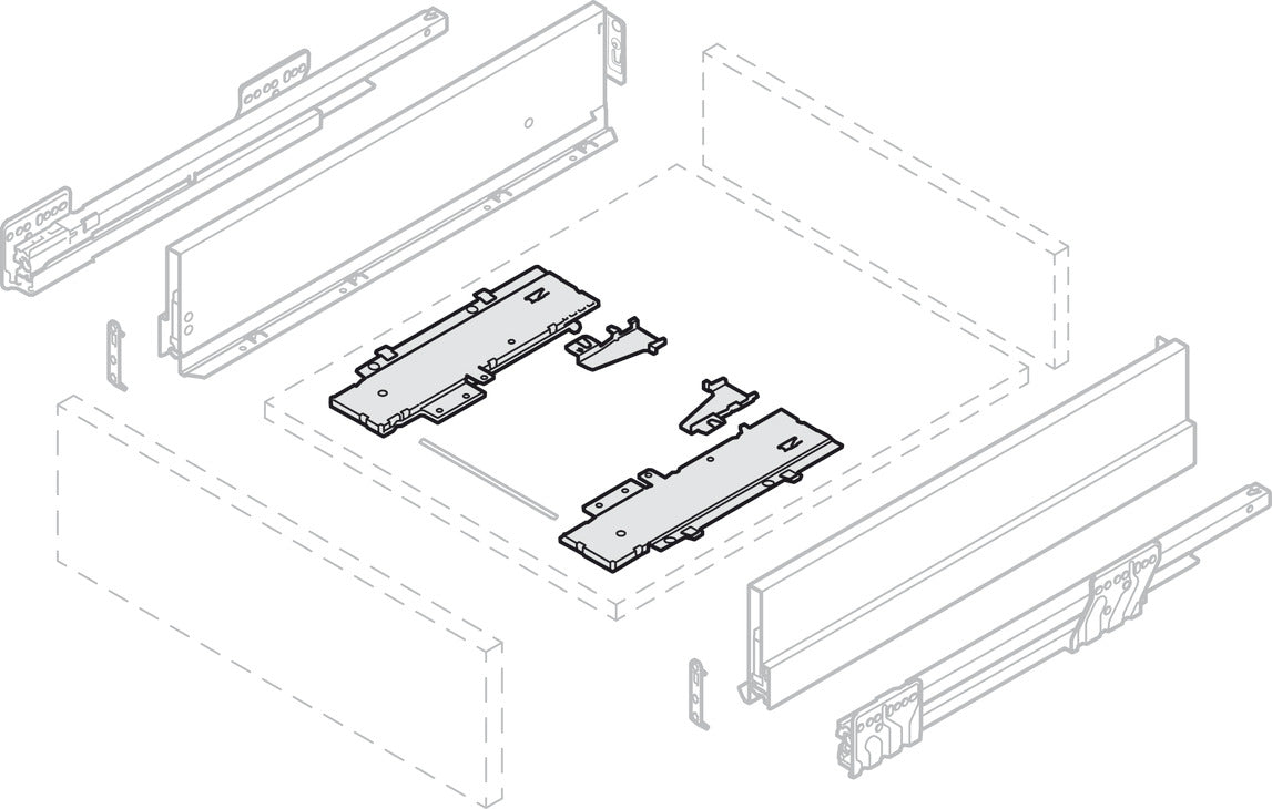 Häfele 551.80.011 Grass - Eject unit, Tipmatic Soft-Close, for Nova Pro drawer side runner systems, Minimum front gap 2.5 mm
