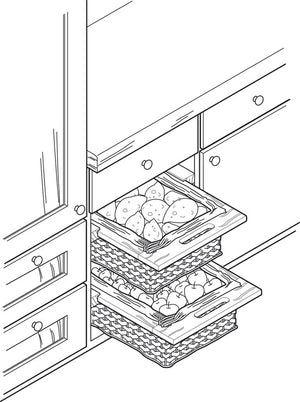 Häfele 540.55.001 Wicker Basket, with Frame Handles, Width: 287 mm (11 5/16")