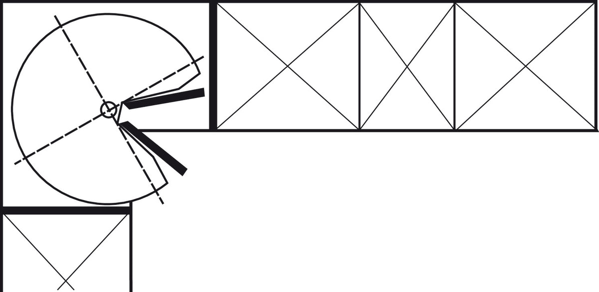 Häfele 541.39.420 Suzie-Q®, Revolving and Self-Closing, Champagne, face frame inset