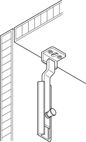 Häfele 252.02.644 Furniture Bolt, Threaded, with Straight Slide, Polished chrome