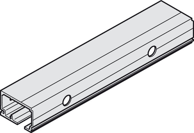 Häfele 940.60.601 Running track, Pre-drilled, W x H: 47.5 x 31 mm (1 7/8" x 1 1/4"), for Hawa Porta, Divido, Length: 2.5 m (8' 2 7/16"), aluminum, silver colored anodized