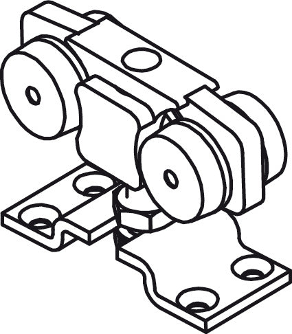 Häfele 943.51.012 Upper Running Gear with Suspension Plate, Slido Classic Bifold 30