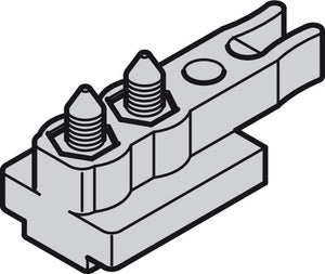 Häfele 940.42.041 Track Buffer, With retaining spring and rubber buffer, For Slido D-Line11, suitable for version A, B, for 80–120 kg (176–265 lbs.), Silent 100/A