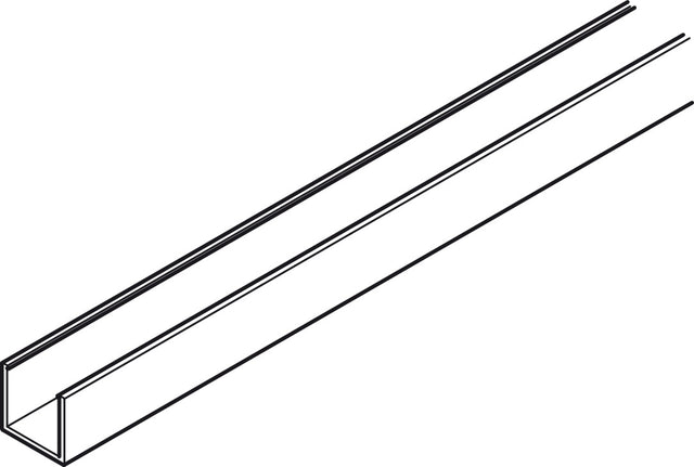 Häfele 943.33.120 Lower Guide Channel, Aluminum, Anodized, Al Fresco Summit, Length: 2 m (6' 6 3/4")