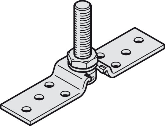 Häfele 941.60.022 Suspension Plate, One-Way, M14 bolt and Mounting Screws, For Hawa Junior, for 1 door: 2 pieces