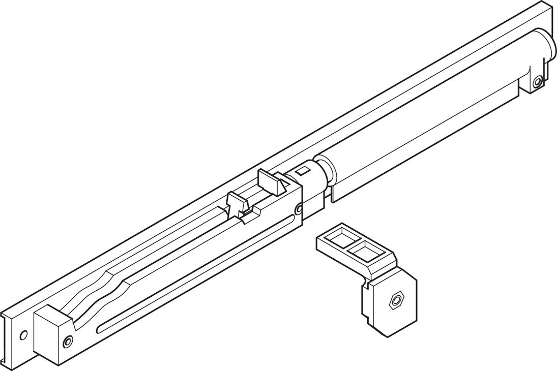Häfele 403.50.988 Soft and Self Closing Mechanism, Slido R-Aluflex 40A/R-Aluflex 80A/R-Aluflex 80W, Plastic, for Door Weights up to 15 kg (33 lbs.)