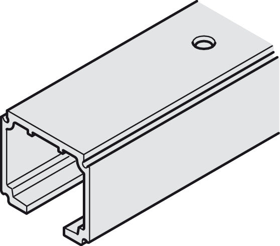 Häfele 941.62.721 Running Track, Slido D-Line11, pre-drilled, Length: 2,000 mm (78 3/4"), aluminum, silver colored anodized