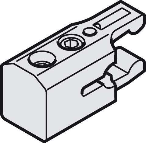 Häfele 402.30.303 Track Stopper, Slido Classic 12 and 20 IFC and 20VFC and Design IF, clip in, Gray