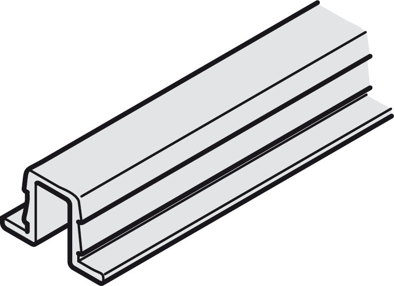 Häfele 402.27.605 Running and Guide Track, Slido F-Line19 20A, Aluminum, 16' 4 7/8" (5 m)