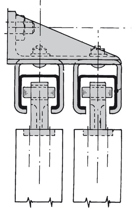 Häfele 942.53.080 Bracket, For Soffit Mounting, Straightaway 400, Galvanized pressed steel