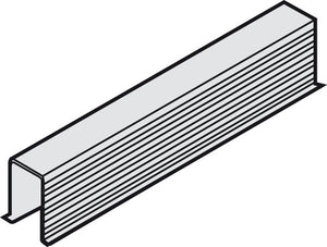 Häfele 940.41.130 Guide Rail, 20 x 12 mm (13/16" x 1/2"), Glue-in, for Hawa Junior, Symmetric, Telescopic, Ordena, Length: 1.3 m (4' 3 1/8")