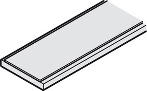 Häfele 940.59.802 Bottom track, for soft floors, Slido Design 80-M, Length: 2,200 mm (86 5/8"), silver colored anodized