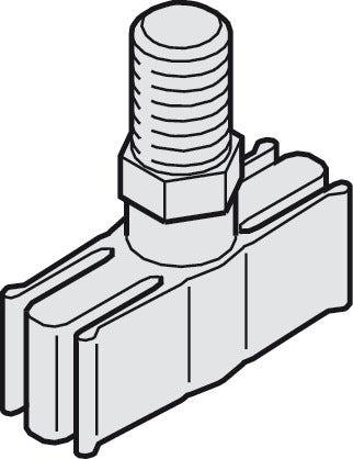 Häfele 942.07.030 Guide piece, with M10 Threaded Bolt, M10 thread, plastic