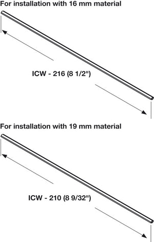 Häfele 433.19.086 Synchronization Rod, for Tipmatic Soft-Close Eject Unit for Dynapro Concealed Runners, For cabinet width 1200 mm