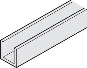Häfele 941.00.925 Lower Guide Channel, Pre-drilled, for Hawa Telescopic, Junior, folding wall, Length: 2.5 m (8' 2 7/16")