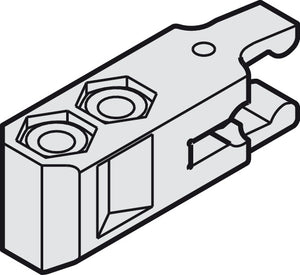 Häfele 402.32.304 Track Stopper, Slido Classic 40 IFC, with clip-in door stopper, Gray