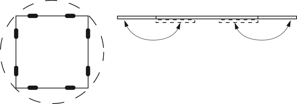 Häfele 642.70.515 Table Leaf Flap Hinge, Steel