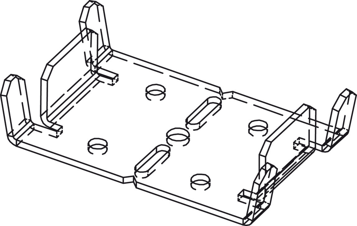 Häfele 942.72.070 Shoe Plate for Front/Back Vertical Studs, Slido Pocket Door