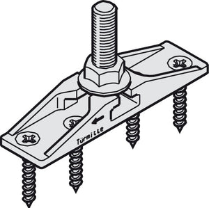 Häfele 940.80.022 Two-way Suspension Plate, M10 Bolt and Mounting Screws, for Hawa Junior/Symetric, for 1 door: 2 pieces
