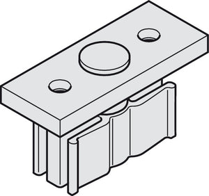 Häfele 943.04.030 Lower Guide Plate, with Plastic Slider, for Hawa Telescopic, for 3 doors: 1 piece