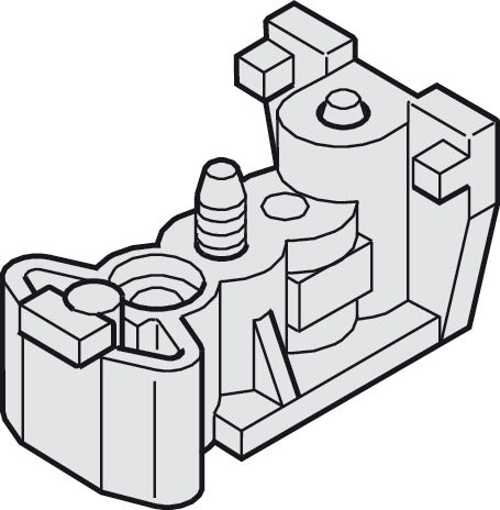 Häfele 940.60.041 Track Stopper, adjustable, for Hawa Porta 100 G/GF/GFO/GU/GM, plastic, gray, for 1 door