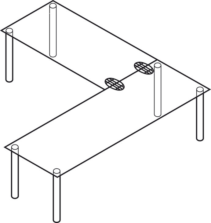 Häfele 642.43.300 Table Top Connector, Linkit, For Idea desking systems, Dark gray