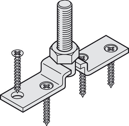 Häfele 407.58.030 Suspension Plate, M10 Bolt and Mounting Screws