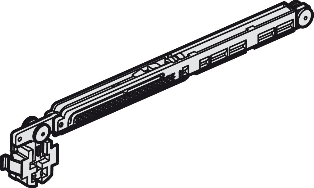 Häfele 402.30.121 Running Gear, Slido F-Line21, for use with door thickness 16–19 mm, Clips into housing, gray
