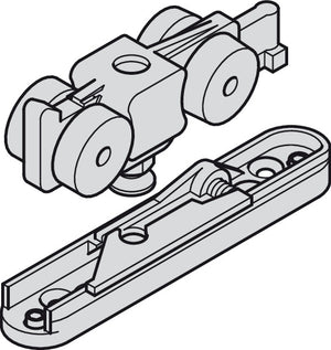 Häfele 941.62.016 Running gear, without Soft and Self-closing Mechanism, For Slido D-Line12, Mounting: Left