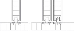 Häfele 407.01.942 Lower Guide, For One Door, For sliding door fitting for small wooden doors, Infront, for door weights up to 14/28 kg