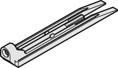 Häfele 940.80.050 Assembly Wedge, for Doors Running in the Ceiling, 2 pcs per sliding door, set of 2 pieces for 1 sliding door