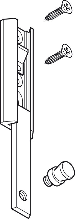Häfele 252.01.629 Furniture Bolt, Threaded, with Straight Slide, Length: 50 mm