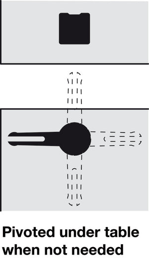Häfele 642.42.900 Table Top Connector, "Click Catch", For connecting tables, table tops, chairs, beds, etc., steel galvanized, installation height: 9 mm