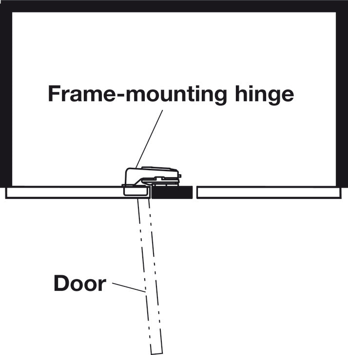 Häfele 315.01.740 Blind Corner Clip-On Hinge, Opening Angle 92°, Inset, Tab: 4-5mm, Soft-close