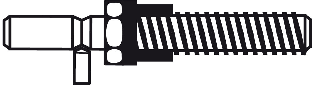 Häfele 909.03.900 Mounting Set, Back-to-Back, for Pull Handles, for Glass Doors, Glass Thickness: 8 - 12 mm (5/16" - 1/2")