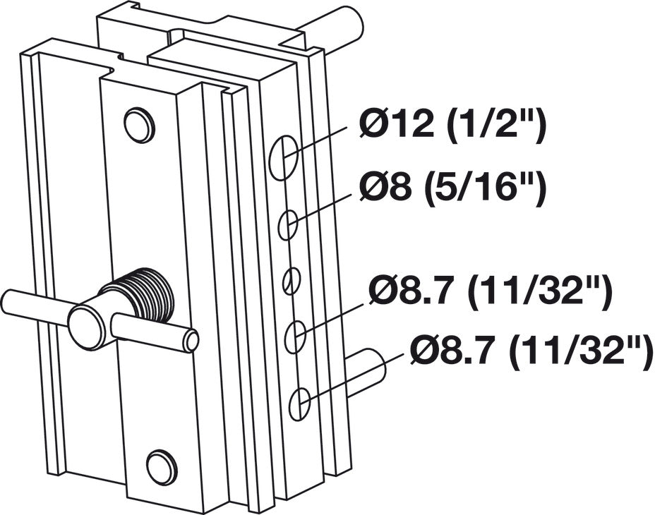 Häfele 001.25.912 TAG - Drill Jig, Synergy Elite Valet Pin