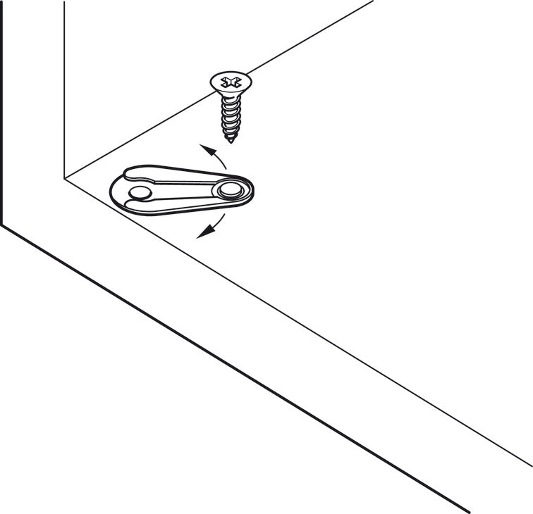 Häfele 361.22.310 Pivot Hinge, 140° Opening Angle, Detachable, For press fitting, Black