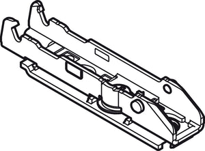 Häfele 348.38.501 Grass - Straight Baseplate, Tiomos 2-Point Fixing with Wood Screws, Height adjustment via worm gear, Height 0 mm, model F059139701228