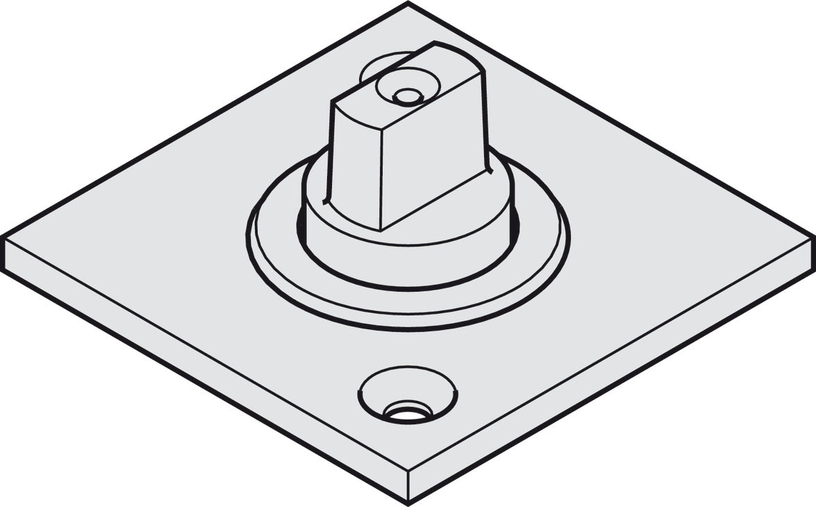 Häfele 932.00.301 Pivot Bearing, Floor Spring, With angular ball bearing