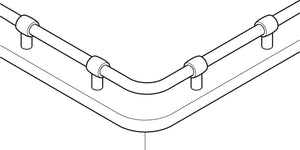 Häfele 522.00.236 Tubular Rail, Kitchen Rail System, Polished chrome